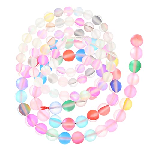 jojofuny Saiten Runde Gefrostete Kristallperlen und DIY Schmuckperlen für Armbänder und Nachtleuchtende Steinperlen für Individuelles Basteln Pack von jojofuny