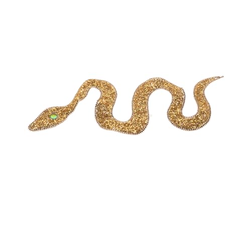 jojofuny Schlangenförmiger Strass Stoffaufnäher Verzierungen Schlangen Applikation Buzz Bling Schlangen Aufnäher Schlangen Abzeichen Schmuckstein Tier Hotfix Schillernde Charms Für von jojofuny