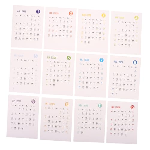 jojofuny Selbstklebender Wandkalender Kalendersticker Monate Jahresplaner Kreative DIY Kalenderaufkleber für Schreibtisch Schule Büro Zuhause von jojofuny
