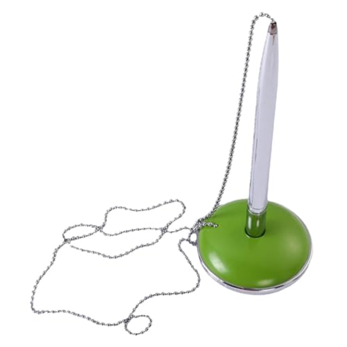 jojofuny Sicherer Schreibtisch Kugelschreiber mit Kette und Sockel Ergonomischer Griff Langlebige Farbbeschichtung Design für Bank Büro Hotel Empfangstresen jojofuny Sicherer Schreibtisch Kugelschreiber mit Kette und Sockel Ergonomischer Griff Langlebige Farbbeschichtung Design für Bank Büro Hotel Empfangstresen von jojofuny