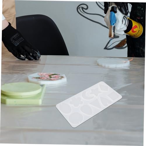 jojofuny Silikon Schmuckform für DIY Anhänger Gießform Epoxidharz Silikonform Flexibel Wiederverwendbar Quadratisch Herzförmig für Bastelprojekte Schmuckanhänger von jojofuny