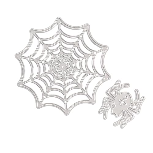 jojofuny Spider Web Präge Schablone für DIY Scrapbooking Karbonstahl Stanzform für Halloween Dekoration und Handarbeiten zum Ausstanzen und Prägen von Karten und Geschenken von jojofuny