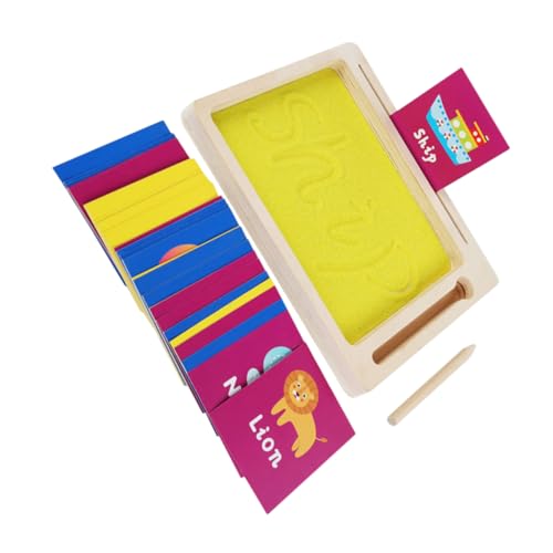 jojofuny Spielzeugset Zum Sandmalen Buchstabenbildung Sandkasten Montessori-sandtablett Adena Montessori- Montessori-zeichenbrett Briefablage Aus Sand Montessori-lerntablett Papier von jojofuny