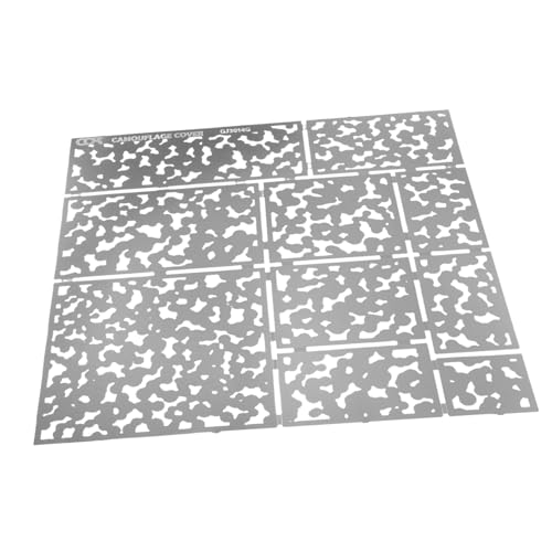 jojofuny Sprühabdeckung DIY Basteln Camo Schablone Kleine Schablone Camouflage Für Modelle Camo Paint Sprühfarbe Camouflage Vorlagen Camouflage Malschablonen DIY Schablonen Silber von jojofuny