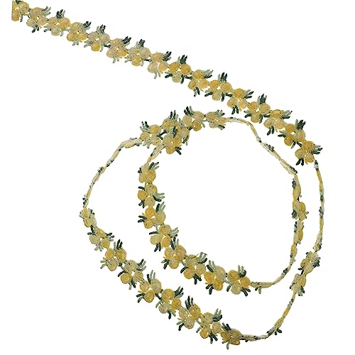 jojofuny Stickerei Spitze Handwerk Spitze zum Nähen Blumenspitzenbandverkleidung Spitzenbesatz aus Baumwolle Stoffband Blumen- besticktes Band Partyband dekoratives Band Polyestergarn Gelb jojofuny Stickerei Spitze Handwerk Spitze zum Nähen Blumenspitzenbandverkleidung Spitzenbesatz aus Baumwolle Stoffband Blumen- besticktes Band Partyband dekoratives Band Polyestergarn Gelb von jojofuny