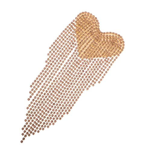 jojofuny Strass-patches Zum Aufbügeln, Herz-applikation, Reparaturflicken Mit Quastenkette, Funkelnde Kleidungs-reparatur-applikationen, Abzeichen Für Hüte, Kleidung, Kleider, Basteln, von jojofuny