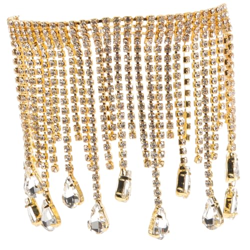 jojofuny Strasskettenzubehör Kleid Mit Quastenbesatz Handwerk Kleidung Strassrand Fransenbesatz Stickerei Strass-quaste Nähen Strasssteine zum Basteln Edelsteine Spitze Metall Golden jojofuny Strasskettenzubehör Kleid Mit Quastenbesatz Handwerk Kleidung Strassrand Fransenbesatz Stickerei Strass-quaste Nähen Strasssteine zum Basteln Edelsteine Spitze Metall Golden von jojofuny