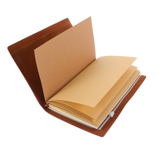 jojofuny Tagebuch aus Leder Notizblock Agenda-Journal-Notizbuch Reisenotizbuch gepunktet Notizbücher tägliches Schreibheft Planungsbuch Tägliches Planbuch Lederjournal Zeitschrift Papier von jojofuny