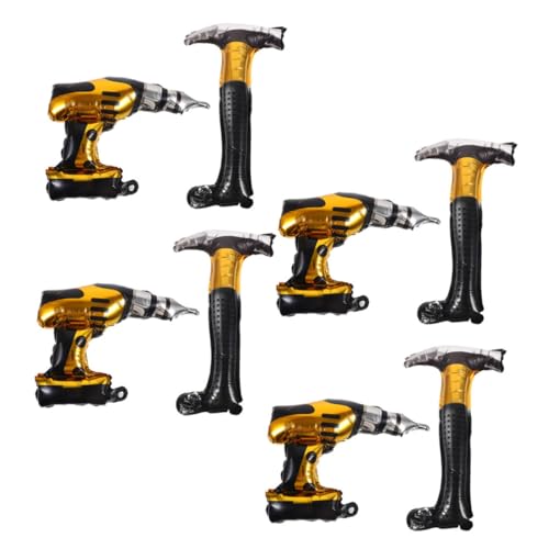 jojofuny Teiliges Aluminiumfolienballon Hammer Bohrermotiv Realistische Reparaturwerkzeug deko für Bauparty Langlebige Balloon Props zur Kreativen Partydekoration jojofuny Teiliges Aluminiumfolienballon Hammer Bohrermotiv Realistische Reparaturwerkzeug deko für Bauparty Langlebige Balloon Props zur Kreativen Partydekoration von jojofuny