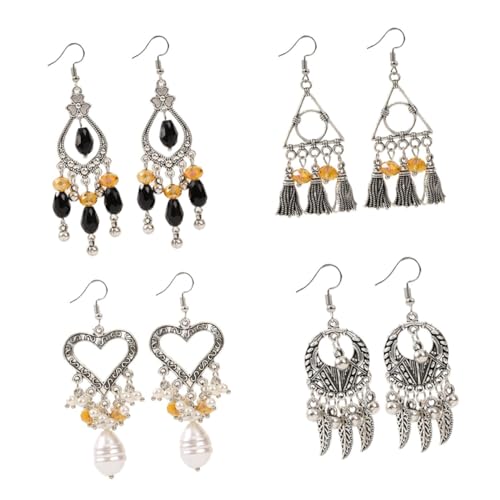 jojofuny Teiliges Retro DIY Ohrring Materialset mit Zangen Stylisches Schmuckbastelset für Erwachsene Umfassendes Ohrschmuck Zubehör für Kreative Schmuckherstellung und Geschenkideen von jojofuny