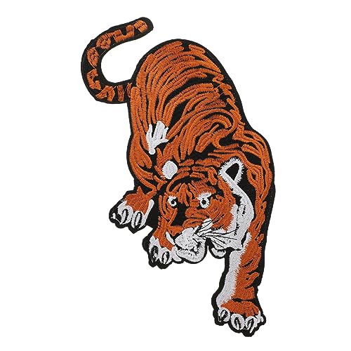 jojofuny Tiger Stickerei Patch Diy Applikation für Kleidung Taschen Bettwäsche Hochwertiges Hautfreundliches Material Leicht Anzubringen Vielseitig Einsetzbar von jojofuny