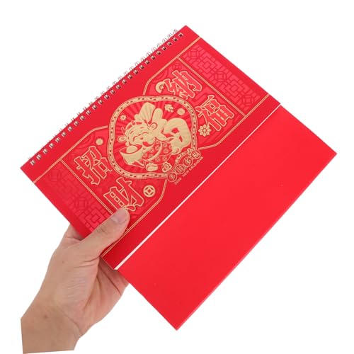jojofuny Tischkalender Pferdejahr Schreibtischkalender mit Abreißfunktion Roter Chinesischer Jahresplaner Memo Notizblock Nachhaltiges Für Büro Zuhause jojofuny Tischkalender Pferdejahr Schreibtischkalender mit Abreißfunktion Roter Chinesischer Jahresplaner Memo Notizblock Nachhaltiges Für Büro Zuhause von jojofuny