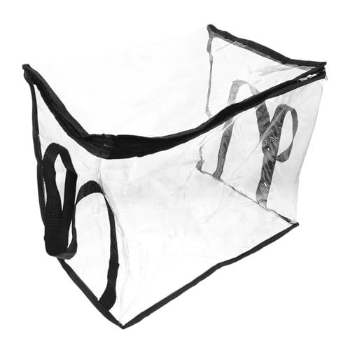 jojofuny Tragbare Aufbewahrungstasche Albumtasche Pvc-tasche Durchsichtige Kulturtasche -rucksäcke Reise-kulturbeutel Buchtragetasche Pvc-büchertasche Friseurtasche Black Polyester von jojofuny