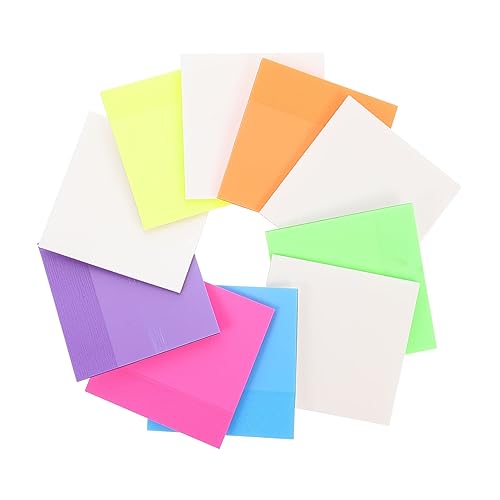 jojofuny Transparente Farbige Haftnotizen Selbstklebende Memo Pads für Schule und Büro Notizen für Kreative Organisation von jojofuny