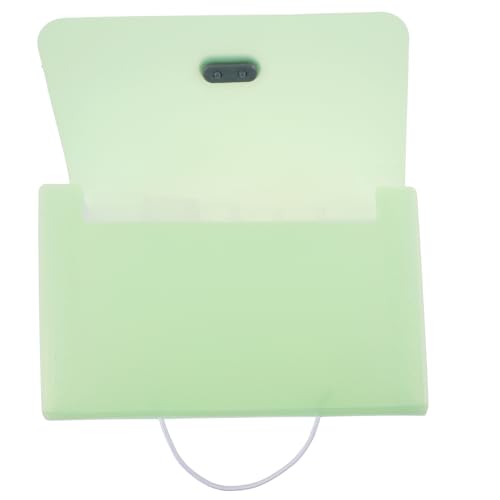 jojofuny Transparenter Mini Fächermappe Ordner in Candy Farben Erweiterbarer Kunststoff Dokumentenorganizer mit Mehreren Taschen für Büro Schule und Zuhause Handliche von jojofuny