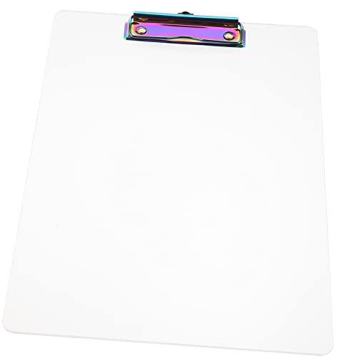 jojofuny Transparentes Acryl Klemmbrett Robustes Klemmbrett für Büro und Schule Einfacher Zugriff durch Metallclip für Dokumentenorganisation und von Unterlagen von jojofuny