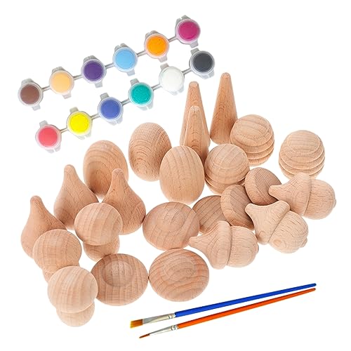 jojofuny Unbehandelte Holzklötze für Diy Basteln Teiliges Pilz mit Acrylfarben Glatte Oberfläche und Abgerundete Kanten Kreativ Bemalbar für Familienspaß Zufällige Farbe jojofuny Unbehandelte Holzklötze für Diy Basteln Teiliges Pilz mit Acrylfarben Glatte Oberfläche und Abgerundete Kanten Kreativ Bemalbar für Familienspaß Zufällige Farbe von jojofuny
