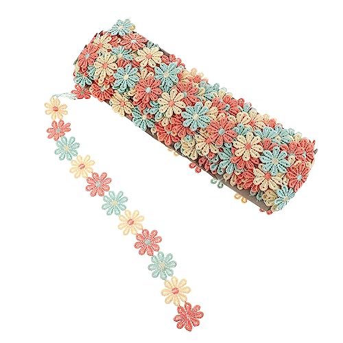 jojofuny Verpackungsband dehnbares Spitzenband Kleid Stoffband Bastelband aus Spitze Nähband Blumenband Bänder für Handwerk Band zum Basteln handwerk projekt Partyband Polyestergarn von jojofuny