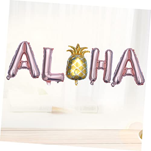 jojofuny Ananas-luftballons Aloha-ballon Hawaiianische Partyballons Alphabet-ballons Aloha-partydekorationen Hawaii-fruchtballons Luftballons Mit Aloha-thema Vorschlag Metall Liebhaber von jojofuny