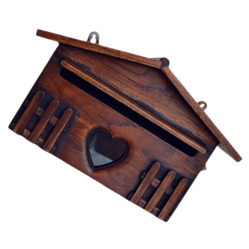 jojofuny Vintage Holz Briefkasten für Wandmontage Wasserdichter Außenbriefkasten mit Ausreichend Platz für Briefe Zeitungen und Karten Robuste Kreative Villa jojofuny Vintage Holz Briefkasten für Wandmontage Wasserdichter Außenbriefkasten mit Ausreichend Platz für Briefe Zeitungen und Karten Robuste Kreative Villa von jojofuny
