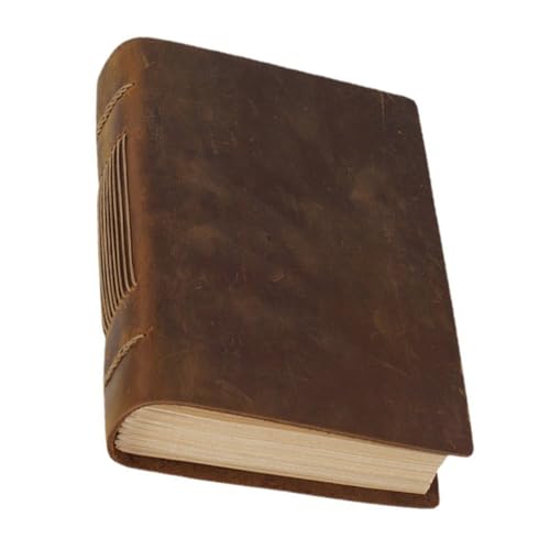 jojofuny Vintage Leder Notizbuch mit Handgefertigtem Einband Skizzenbuch für Studenten und Büroangestellte Tagebuch für Notizen und Tägliche Planung in Pferdefarbe jojofuny Vintage Leder Notizbuch mit Handgefertigtem Einband Skizzenbuch für Studenten und Büroangestellte Tagebuch für Notizen und Tägliche Planung in Pferdefarbe von jojofuny