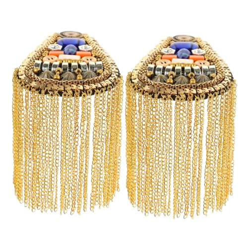 jojofuny Vintage Metall Schulterepauletten mit Quasten Langlebige Dekorative Kettenverzierung Britischer Retro-stil für Jacken Anzüge und Festliche Outfits Stilvolle Bühnenaccessoires jojofuny Vintage Metall Schulterepauletten mit Quasten Langlebige Dekorative Kettenverzierung Britischer Retro-stil für Jacken Anzüge und Festliche Outfits Stilvolle Bühnenaccessoires von jojofuny