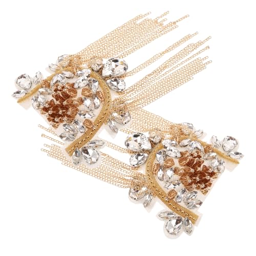 jojofuny Vintage Schulterepauletten mit Metall quasten U förmige Strass ketten schulterklappen für Damen Modische Dekorative Schulterpasse Auffälliges Accessoire für Kostüme und Outfits jojofuny Vintage Schulterepauletten mit Metall quasten U förmige Strass ketten schulterklappen für Damen Modische Dekorative Schulterpasse Auffälliges Accessoire für Kostüme und Outfits von jojofuny