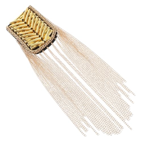jojofuny Vintage Schulterklappe mit Handgefertigten Perlen und Quasten Retro Anstecknadel für Herrenanzüge Epaulette für Formelle Anlässe und Anzugreparatur jojofuny Vintage Schulterklappe mit Handgefertigten Perlen und Quasten Retro Anstecknadel für Herrenanzüge Epaulette für Formelle Anlässe und Anzugreparatur von jojofuny