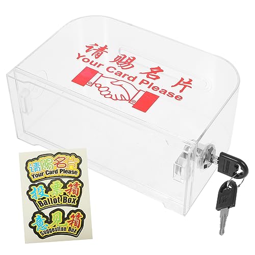 jojofuny Visitenkartenbox mit Schloss Transparente Aufbewahrungsbox für Visitenkarten Stabil für Büro und Veranstaltungen Business Card Organizer für Optimalen Schutz und Ordnung jojofuny Visitenkartenbox mit Schloss Transparente Aufbewahrungsbox für Visitenkarten Stabil für Büro und Veranstaltungen Business Card Organizer für Optimalen Schutz und Ordnung von jojofuny