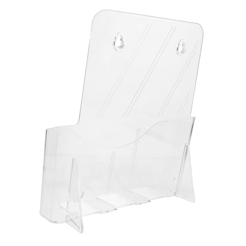 jojofuny Wandmontierter Transparenter Dokumentenhalter aus Acryl für zur Aufbewahrung von Broschüren Zeitschriften und Unterlagen Kompatibel Stabil und Platzsparend von jojofuny