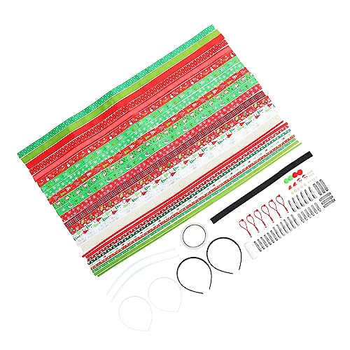 jojofuny Weihnachtliches DIY Haarschmuck mit Schleifenband und Haarklammern Vielseitiges Bastelmaterial für Festliche Haarreifen und Haarspangen Leicht Zuschneidbar und Praktisch für jojofuny Weihnachtliches DIY Haarschmuck mit Schleifenband und Haarklammern Vielseitiges Bastelmaterial für Festliche Haarreifen und Haarspangen Leicht Zuschneidbar und Praktisch für von jojofuny
