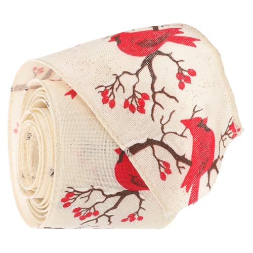 jojofuny Weihnachtliches Dekoband mit Tannenzapfenmuster Rustikales Geschenkband aus Hochwertigem Flexible Bastelschleife für DIY Weihnachtsbaum Tisch Wohnungsdekoration von jojofuny