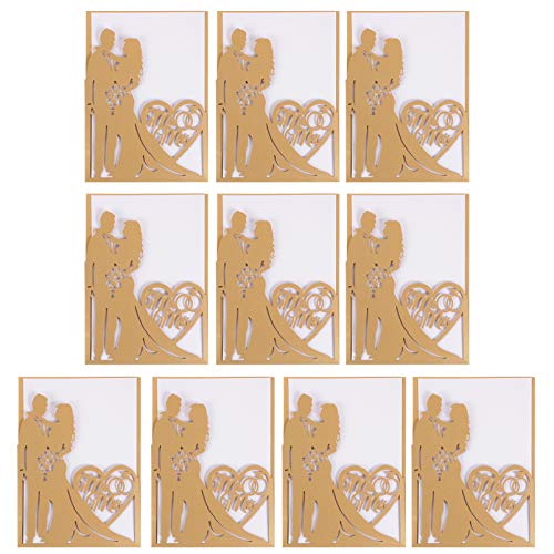 jojofuny Brautgeschenk 10st Grußkarte Für Aktivitäten Zur Hochzeit Geschenkkarten Hochzeit Hohle Hochzeit Hochzeits Einladung Gedenken Roter Umschlag Papier Liebhaber von jojofuny