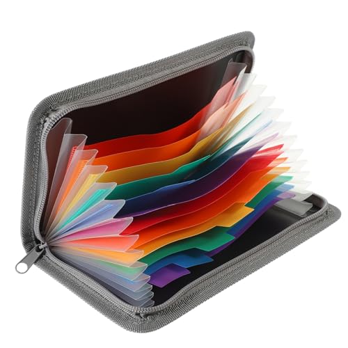 jojofuny Windmappen mit Regenbogenrand und Reißverschluss Erweiterbarer Dokumentenorganizer für Lehrer Studenten Ärzte und Designer zur Aufbewahrung von Notizen und Dokumenten von jojofuny