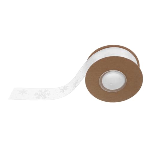 jojofuny Winter Schneeflocken Band Transparentes Organza Geschenkband für DIY Haaraccessoires und Präsentverpackungen für Feste und Anlässe von jojofuny