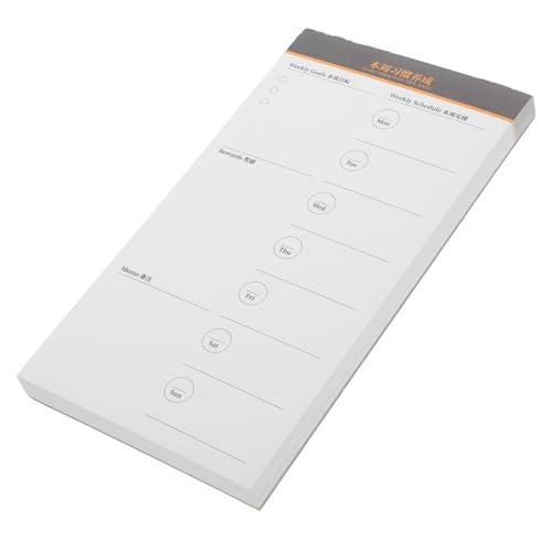 jojofuny Wochenplaner Notizblock Abreißbares Memo Pad für Effektives Zeitmanagement Tragbar für Büro Schule und Zuhause aus Hochwertigem für Persönliche Planung und Routinen von jojofuny