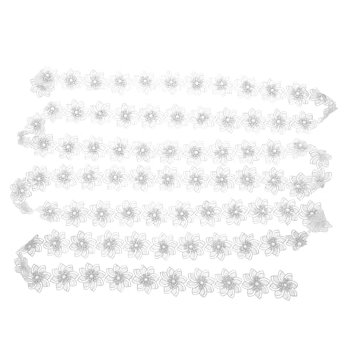 jojofuny Yards Spitzenband Mit Perlen Für Dekoration Und Nähprojekte Elegantes Blumendesign Für Hochzeiten Bastelarbeiten Und Bekleidungsaccessoires von jojofuny