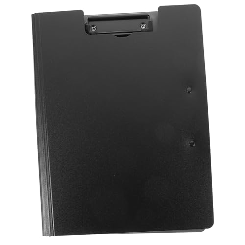 jojofuny tragbares Klemmbrett Office-Dokumentenklammern Office-Dokumentenclip Büro-Klemmbrett Büroklammer Multifunktionsplatine Büro-Memo-Board Schreibunterlage Tafel Plastik Schwarz von jojofuny
