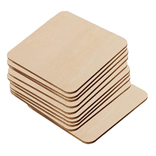 Jojomis 10 Stück blanko Holz Naturscheiben Holzquadrate Ausschnitte für DIY Handwerk 7 cm Jojomis 10 Stück blanko Holz Naturscheiben Holzquadrate Ausschnitte für DIY Handwerk 7 cm von jojomis