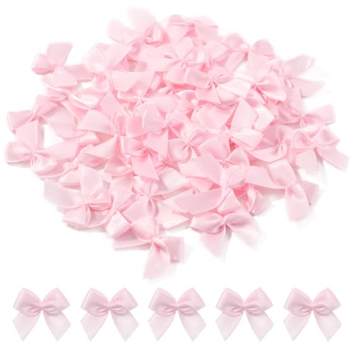 Jollybows 100 Stück Mini Satinband Schleifen, 2.5 cm Rosa Satinband-Schleifen Mini Doppelseitige Farbe Bogen mini Band Bowtie für Nähen, Hochzeit Deko, Karten, DIY Basteln, Haar bogen Hut, Geschenk Jollybows 100 Stück Mini Satinband Schleifen, 2.5 cm Rosa Satinband-Schleifen Mini Doppelseitige Farbe Bogen mini Band Bowtie für Nähen, Hochzeit Deko, Karten, DIY Basteln, Haar bogen Hut, Geschenk von jollybows