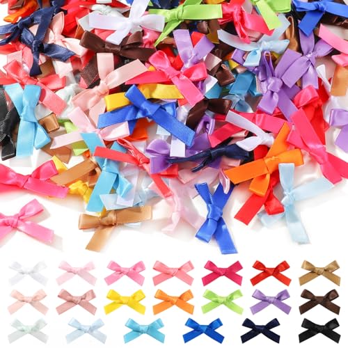 Jollybows 200 Stück mini schleifen deko, 4,5 cm Satinband-Schleifen Mini Doppelseitige Farbe Bogen mini Band Bowtie für Nähen, Hochzeit Deko, Karten, DIY Basteln Jollybows 200 Stück mini schleifen deko, 4,5 cm Satinband-Schleifen Mini Doppelseitige Farbe Bogen mini Band Bowtie für Nähen, Hochzeit Deko, Karten, DIY Basteln von jollybows