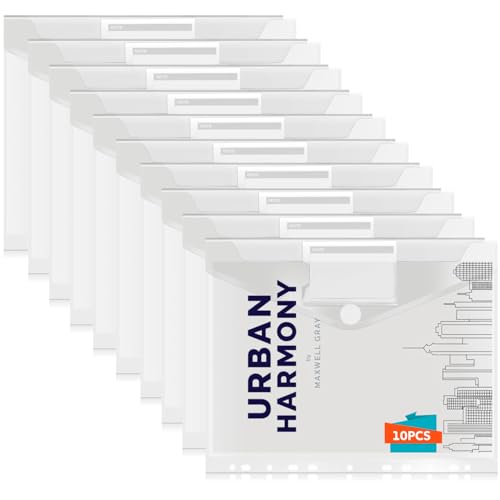 joonnair 10 Transparent Dokumententasche A4 Abheftbar mit 11 Lochrand, A4 Sichttasche Dokumenten, mit Klettverschluss Wasserdichte Dokumentenmappe mit Etikettentasche Zum Abheften und Organisieren joonnair 10 Transparent Dokumententasche A4 Abheftbar mit 11 Lochrand, A4 Sichttasche Dokumenten, mit Klettverschluss Wasserdichte Dokumentenmappe mit Etikettentasche Zum Abheften und Organisieren von joonnair
