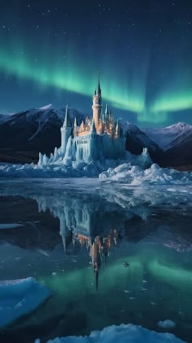 joonnair 30X40CM 5D-Diamond Painting Erwachsene DIY Diamont Painting,Aurora-Schloss, Landschaftsdiamantgemälde, Diamantmalerei aus Eis und Schnee, Diamant Malerei am See, für Home Wand Décor joonnair 30X40CM 5D-Diamond Painting Erwachsene DIY Diamont Painting,Aurora-Schloss, Landschaftsdiamantgemälde, Diamantmalerei aus Eis und Schnee, Diamant Malerei am See, für Home Wand Décor von joonnair