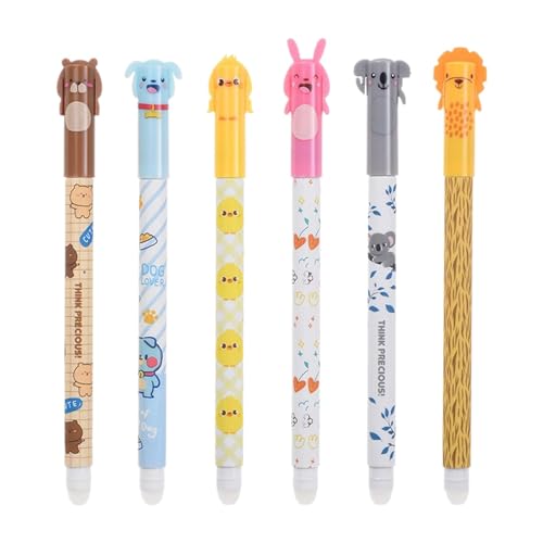 Löschbare Tintenstifte mit Radiergummi, 0,5 mm löschbare Stifte 6 Stücke Fein Point Tintenstift - Radiergummistiften Blue Ink, Radiergummi Pencil niedliche Bürovorräte für Schreiben und Schule Löschbare Tintenstifte mit Radiergummi, 0,5 mm löschbare Stifte 6 Stücke Fein Point Tintenstift - Radiergummistiften Blue Ink, Radiergummi Pencil niedliche Bürovorräte für Schreiben und Schule von jopiuieo