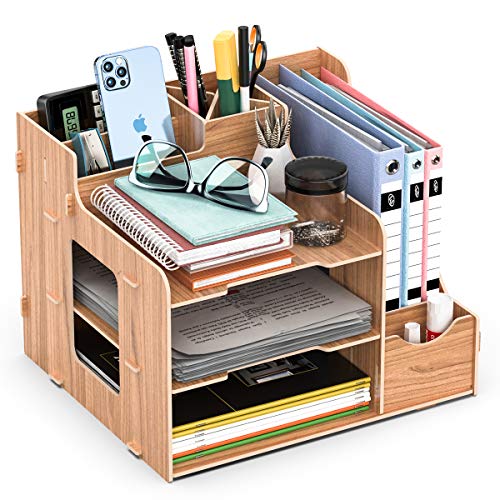 jopoo Schreibtisch Organizer Dokumentenablage Holz Briefablage Papierablage Stehsammler Zeitschriftensammler Für Büro A4 Papier Brief jopoo Schreibtisch Organizer Dokumentenablage Holz Briefablage Papierablage Stehsammler Zeitschriftensammler Für Büro A4 Papier Brief von jopoo