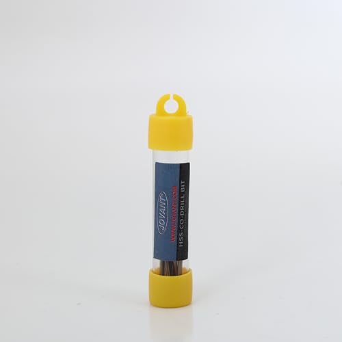 JOVANT 10 Stück 1/16 Zoll (1,5 mm) Kobalt-Bohrer, M35- HSS-Hochgeschwindigkeitsstahl für Bohrer/Schrauber Edelstahl-Hochleistungs-Spiralbohrer aus Stahl von jovant