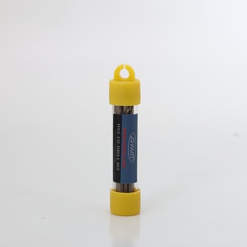 JOVANT 10 Stück 3/32 Zoll (2,5 mm) Kobalt-Bohrer, M35- HSS-Hochgeschwindigkeitsstahl für Bohrer/Schrauber Edelstahl-Hochleistungs-Spiralbohrer aus Stahl von jovant