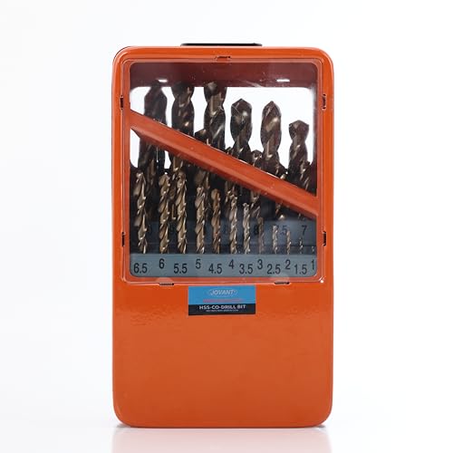 JOVANT 25pcs 3/64-1/2 Zoll Kobalt-Bohrer, M35- HSS High Speed Steel für Bohrer/Driver Edelstahl Heavy Duty Twist Steel Drill Bits von jovant