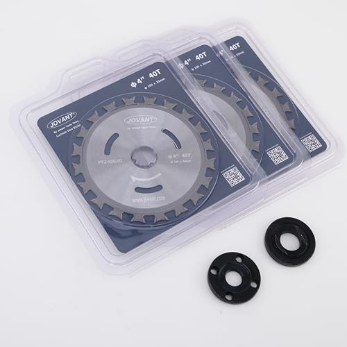 JOVANT 4“ 40T Kreissägeblatt, Trimm-Sägeblatt zum Schneiden von Holz, 7/8 Zoll Bohrung, 4 Zoll Trennscheibe, 3 Stück JOVANT 4“ 40T Kreissägeblatt, Trimm-Sägeblatt zum Schneiden von Holz, 7/8 Zoll Bohrung, 4 Zoll Trennscheibe, 3 Stück von jovant