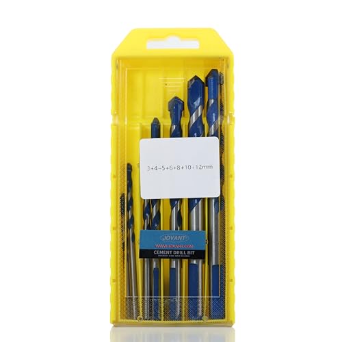 JOVANT Mauerwerk-Bohrer, Hartmetall-Zement-Bohrer-Set für Bohrer/Schrauber Glas/Ziegel/Fliesen/Beton-Bohrer, 7St. JOVANT Mauerwerk-Bohrer, Hartmetall-Zement-Bohrer-Set für Bohrer/Schrauber Glas/Ziegel/Fliesen/Beton-Bohrer, 7St. von jovant